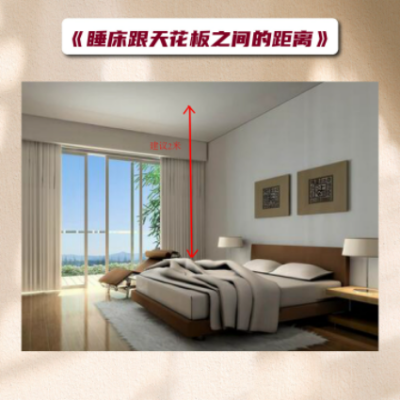 睡床跟天花板之间的距离
